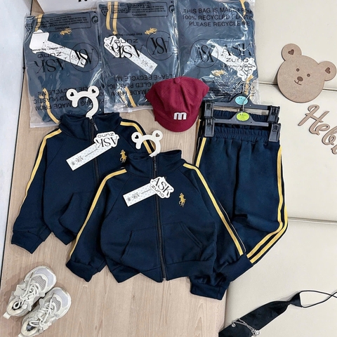 BỘ NỈ KÉO KHOÁ THÊU NGỰA CHO BÉ