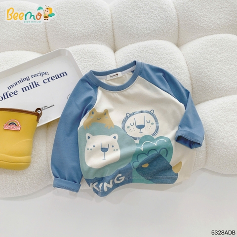 ÁO THUN BEEMO DÀI TAY RAGLAN IN HÌNH CUTE