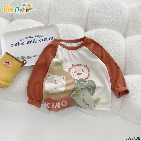 ÁO THUN BEEMO DÀI TAY RAGLAN IN HÌNH CUTE