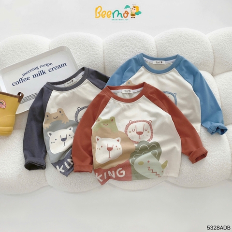 ÁO THUN BEEMO DÀI TAY RAGLAN IN HÌNH CUTE