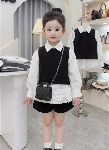 SET SƠ MI TIỂU THƯ 3 CHI TIẾT CHO BÉ