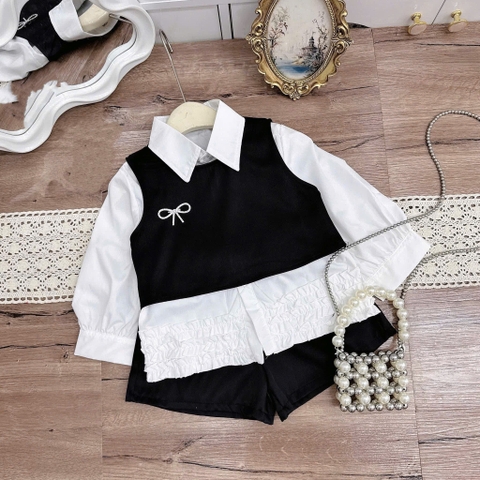 SET SƠ MI TIỂU THƯ 3 CHI TIẾT CHO BÉ