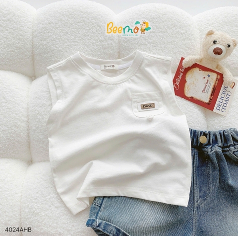 ÁO BA LỖ COTTON PHỐI TÚI TAG DA