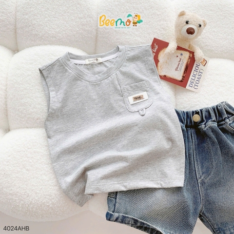 ÁO BA LỖ COTTON PHỐI TÚI TAG DA
