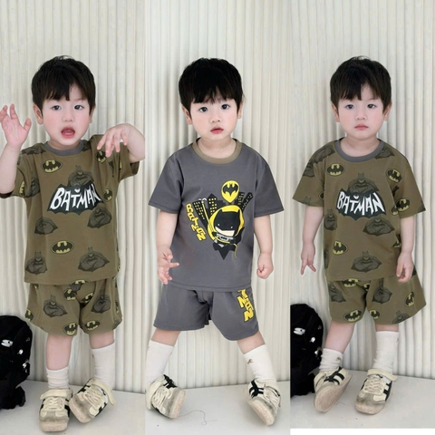 SET 2 BỘ CỘC TAY BATMAN TONE RÊU ĐẬM