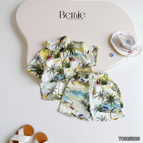 SET SƠ MI ĐŨI ĐI BIỂN HOẠTIẾT CHO BÉ