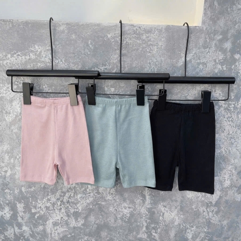 SET 3 QUẦN LEGGING LỬNG ĐEN HỒNG XANH CHO BÉ