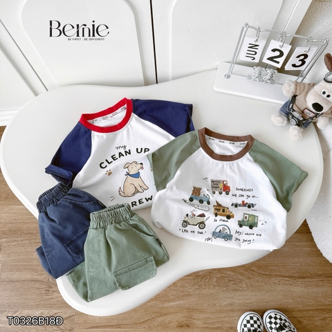 BỘ CỘC TAY RAGLAN CLEAN UP CHO BÉ