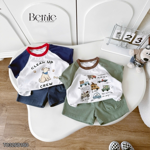 BỘ CỘC TAY RAGLAN CLEAN UP CHO BÉ
