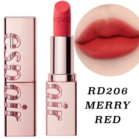 SON THỎI LÌ LIPSTICK NOWEAR VELVET #RD206 MERRY RED 메리 레드