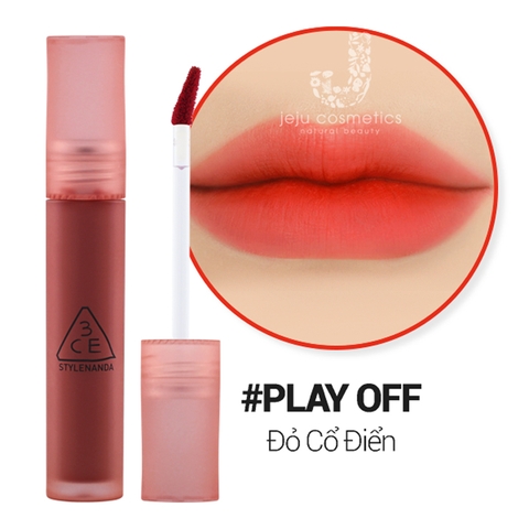 Son Kem Lì 3CE Play Off - Màu Đỏ Cổ Điển 4.6g Blur Water Tint #Play Off