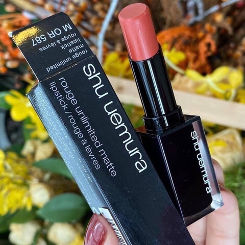 SON SHU UEMURA ROUGE UNLIMITED MATTE M OR #587 Hồng Cam Đất