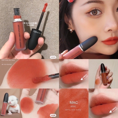 SON KEM MAC POWDER KISS LIQUID LIPCOLOUR MÀU 998