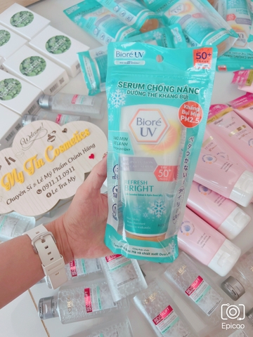 Serum Chống Nắng Dưỡng Thể Bioré - Sáng Mịn Mát Lạnh 150ml (Xanh bạc hà)