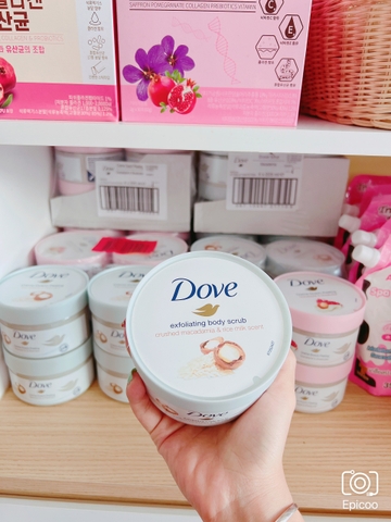 (Bản Châu Âu - Đức) Tẩy Tế Bào Chết Toàn Thân Hạt Nhuyễn Mịn Da DOVE Exfoliating Body Polish