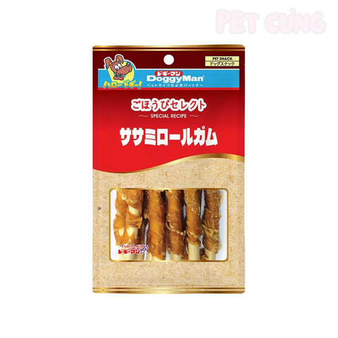 Que cuốn thịt gà Doggyman cho chó gặm ngon miệng 10 cây - Pet Cưng