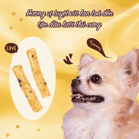 Que gà nướng mềm Doggyman SAYA bổ sung rau củ cho chó 100g - Pet Cưng