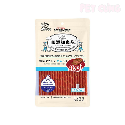 Que gặm vị bò Doggyman cho chó giúp sạch răng 120g - Pet Cưng
