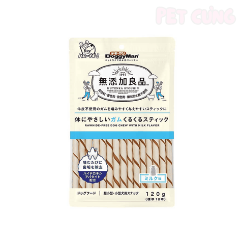 Que gặm vị sữa Doggyman snack cho chó thơm miệng 120g - Pet Cưng