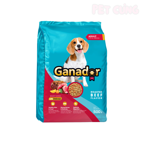 Thức ăn cho chó hạt Ganador Beef Adult dành cho chó lớn vị bò - Pet Cưng