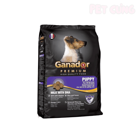Thức ăn cho chó hạt Ganador Milk DHA Puppy dành cho chó con vị sữa DHA - Pet Cưng