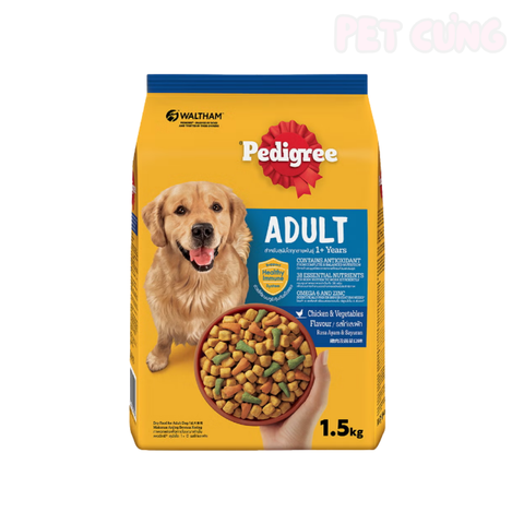 Thức ăn cho chó hạt Pedigree Chicken Vegetables Adult dành cho chó lớn vị gà và rau củ - Pet Cưng