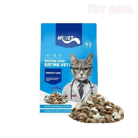 Thức ăn cho mèo hạt Mr Vet T3 Urinary hỗ trợ mèo bị thận - Pet Cưng