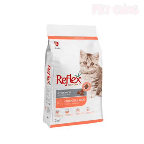 Thức ăn cho mèo hạt Reflex Chicken Kitten dành cho mèo con vị gà - Pet Cưng