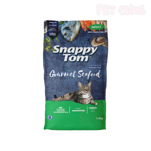 Thức ăn cho mèo hạt Snappy Tom Seafood vị hải sản - Pet Cưng