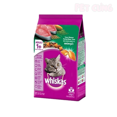 Thức ăn cho mèo hạt Whiskas Tuna Adult dành cho mèo lớn vị cá ngừ - Pet Cưng