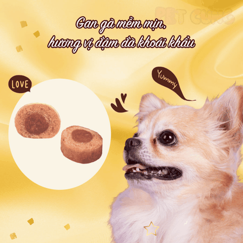 Viên gà nướng mềm Doggyman SAYA bổ sung gan cho chó 100g - Pet Cưng