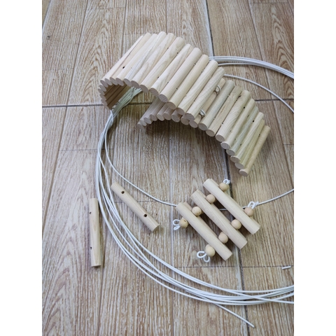 Thang gỗ uốn 10x25cm, 40cm, 50cm leo trèo cho hamster, ốc mượn hồn, hang trú ẩn hình thang