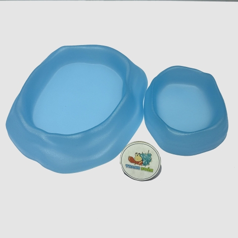 COMBO 2 Bát ăn chén nước màu xanh có thể kết hợp 2 cái làm bát ăn chống kiến