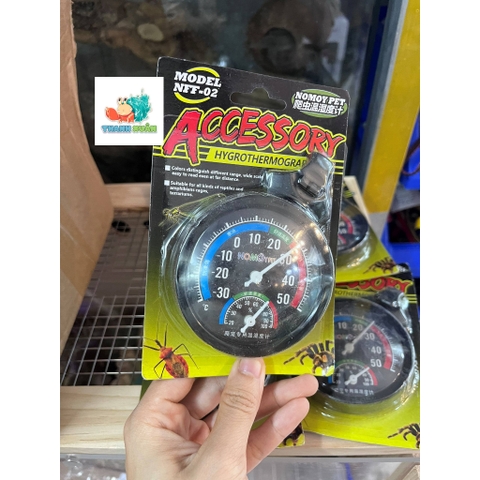 Ẩm kế đo nhiệt độ và độ ẩm kích thước 8cm - chính hãng NOMO Y PET