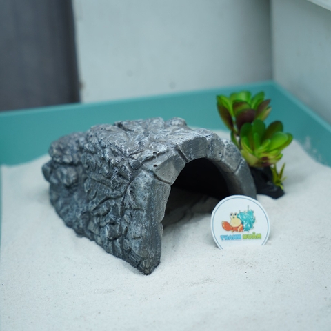 Hang trú ẩn cho ốc mượn hồn, bò sát nhỏ màu xám chống thấm nước, chống lật đổ