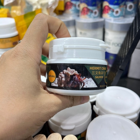 Thức ăn cho ốc mượn hồn 150ml sấy khô các loại : Khoai tím, cà rốt, bí ngô, Cá Hồi, tôm cá