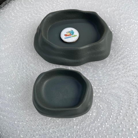 COMBO 2 Bát ăn chén nước màu xám tro có thể kết hợp 2 cái làm bát ăn chống kiến