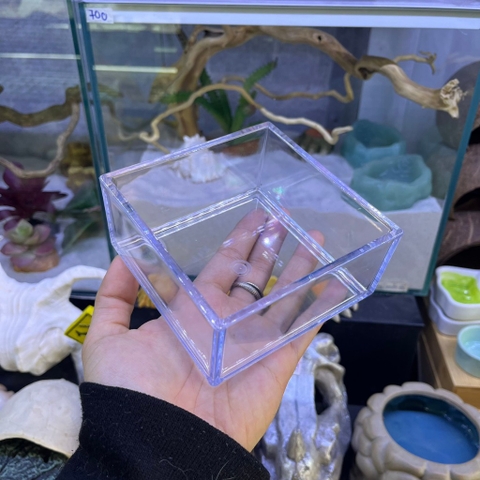 Bát mica đựng nước đựng thức ăn cho ốc mượn hồn và một số bò sát nhỏ kích thước 10x10cm và 20x10cm