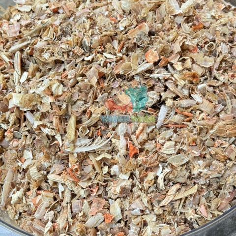 Hộp 100Gam vỏ ghẹ , vò bề bề . vỏ tôm hỗn hợp say vụn thức ăn cho ốc mượn hồn và thủy sản