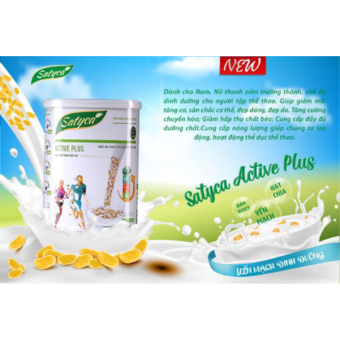 Sữa yến mạch dinh dưỡng Satyca Active Plus