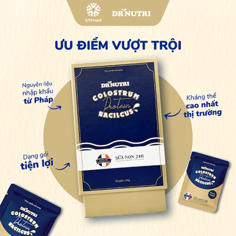 Sữa non phục hồi Dr Nutri Colostrum Protein Bacilcus Socola