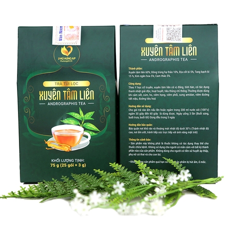 Trà túi lọc Xuyên Tâm Liên 75gr