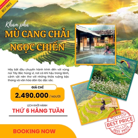HÀ NỘI – MÙ CANG CHẢI – NGỌC CHIẾN– HÀ NỘI