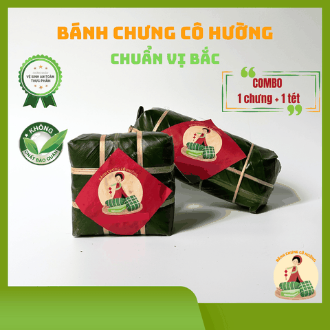 Combo 1 bánh chưng + 1 bánh tét