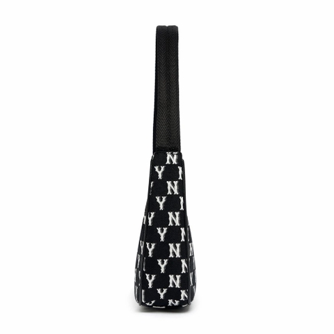 MLB Monogram Jacquard Hobo Bag New York Yankees Blac