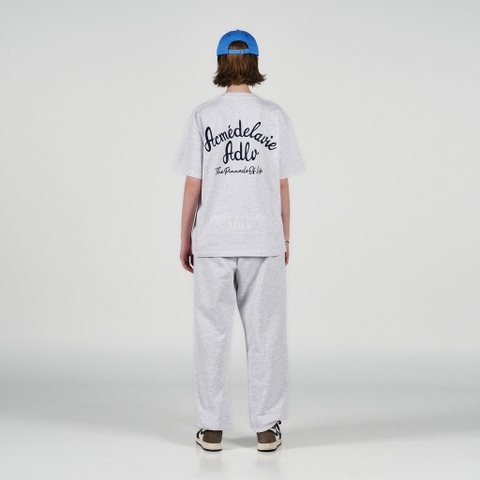 ADLV SCRIPT LOGO EMBROIDERY SHORT SLEEVE T-SHIRT MELANGE