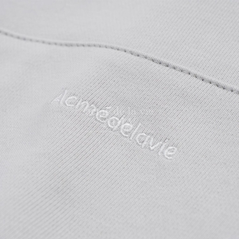 ADLV THREE BOUCLE BEAR HOODIE LIGHT GREY