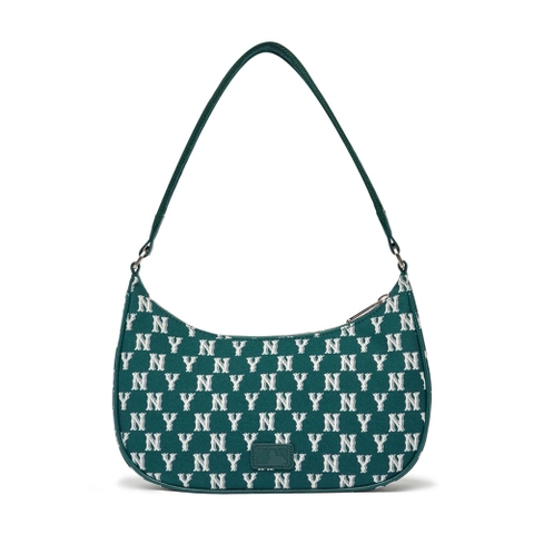 MLB Classic Monogram Jacquard Hobo Bag New York Yankees Green