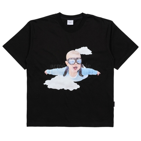 ADLV BABY FACE SKYDIVING SHORT SLEEVE T-SHIRT BLACK