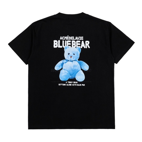 ADLV BLUE TEDDY BEAR SHORT SLEEVE T-SHIRT BLACK